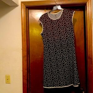 A Midi Black and White Polka Dot dress